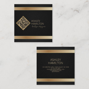 Carte De Visite Carré Créateur de boutique moderne en or