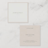 Carte De Visite Carré Créatif Modèle simple Brown vert professionnel (Devant / Derrière)