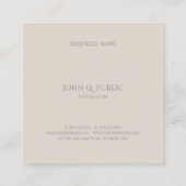 Carte De Visite Carré Créatif Modèle simple Brown vert professionnel (Dos)