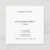 Carte De Visite Carré Création professionnelle moderne Carré de design s (Dos)