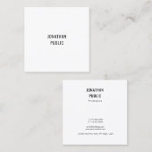 Carte De Visite Carré Créative Moderne Propre Modèle tendance Profession (Devant / Derrière)