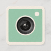 Carte De Visite Carré Creative social media mint cream photographer (Devant)