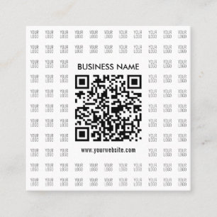 Carte De Visite Carré Créer instantanément du code QR scannable et du Mo