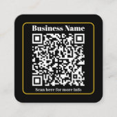Carte De Visite Carré Créer un code QR d'entreprise instantanément scann (Devant)