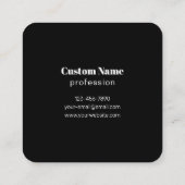 Carte De Visite Carré Créer un code QR d'entreprise instantanément scann (Dos)