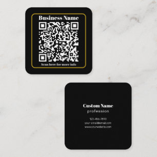 Carte De Visite Carré Créer un code QR d'entreprise instantanément scann