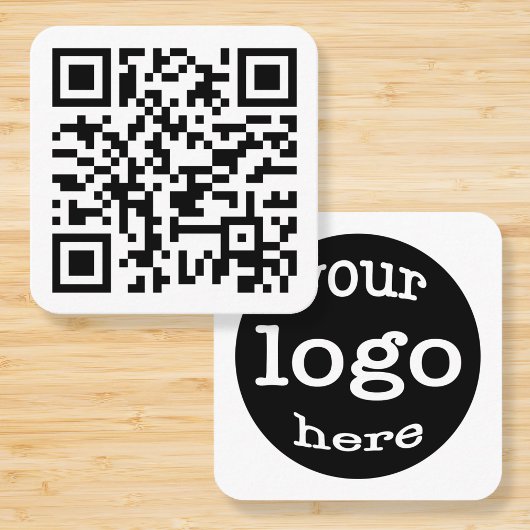 Carte De Visite Carré Créer une adresse Web personnalisée Code QR Logo d