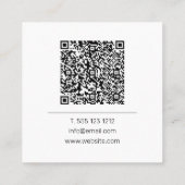 Carte De Visite Carré Créer votre code QR personnalisé (Dos)