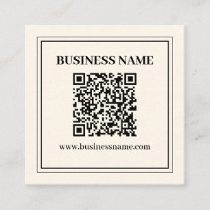 Carte De Visite Carré Créez instantanément un code QR scannable pour l'e