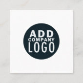 Carte De Visite Carré Créez votre propre code QR de société (Dos)