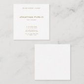 Carte De Visite Carré Créez votre propre élégante police de texte or mod (Devant / Derrière)