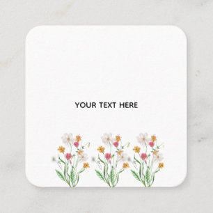 Carte De Visite Carré Créez votre propre floral