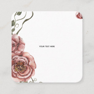 Carte De Visite Carré Créez votre propre floral