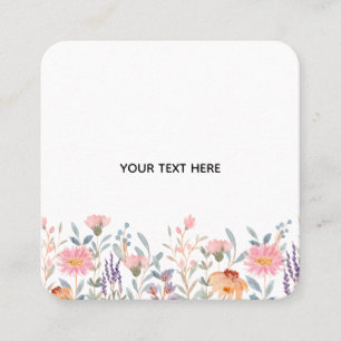 Carte De Visite Carré Créez Votre Propre Floral