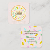 Carte De Visite Carré Crème rose Blush Cuisine créative Cuisine créative (Devant / Derrière)