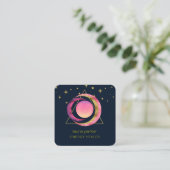 Carte De Visite Carré Crescent Moon Soleil Violet Mystique Boho Ciel cos (Debout devant)