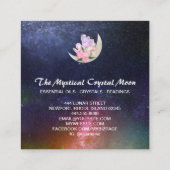 Carte De Visite Carré *~* Cristaux de lune Nebula céleste cosmique flora (Dos)