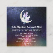 Carte De Visite Carré *~* Cristaux de lune Nebula florale (Dos)