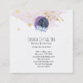 Carte De Visite Carré *~* Cristaux Lune Ciel Cosmos Healing Main (Dos)