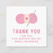 Carte De Visite Carré Crochet Merci PME (Devant)