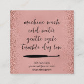 Carte De Visite Carré Crocheté avec Carré d'amour (Dos)