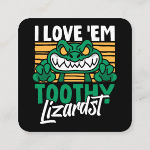 Carte De Visite Carré Crocodile amusant Alligator et Zookeeper