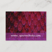 Carte De Visite Carré CROTALUS MONOGRAM, violet violet gras rouge (Dos)