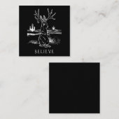 Carte De Visite Carré Croyez que Jackalope Cryptid Rabbit Bunny Vêtement (Devant / Derrière)