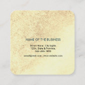 Carte De Visite Carré Cru d'aquarelle de fleur de Lotus d'instructeur de (Dos)