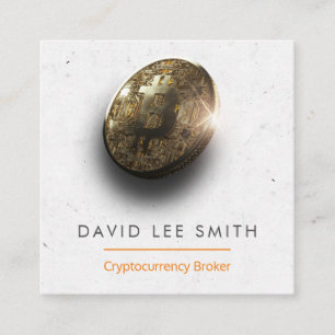 Carte De Visite Carré CryptoCurrency Broker