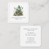 Carte De Visite Carré Crystal Energy Healer Spirituel (Devant / Derrière)