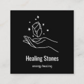 Carte De Visite Carré Crystal Gem Stone Energy Healer (Devant)