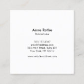 Carte De Visite Carré Crystal Gem Stone Energy Healer (Dos)