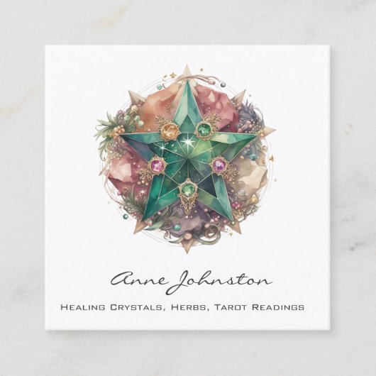 Carte de visite Carré Crystal Star (Devant)