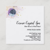 Carte De Visite Carré *~* Crystals Moon Sky Cosmos Stars Universe (Dos)