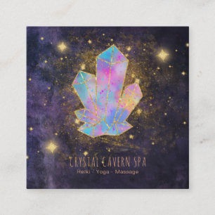 Carte De Visite Carré *~* Crystals Mystiques Gold Parties scintillant St