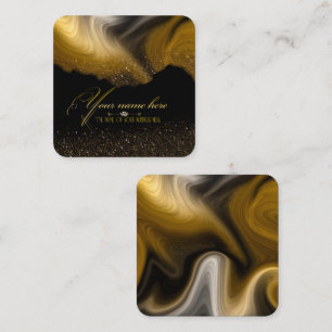 Carte De Visite Carré Cuadrada personalizada con purpurpurina