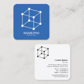 Carte De Visite Carré Cube isinière isométrique - Plan (Devant / Derrière)