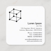 Carte De Visite Carré Cube isinière isométrique - Plan (Dos)