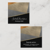 Carte De Visite Carré Cuir Faux / Bloc couleur (Devant / Derrière)