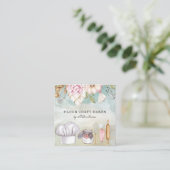 Carte De Visite Carré Cuisinier à l'aquarelle du chef boulanger Ustensil (Debout devant)