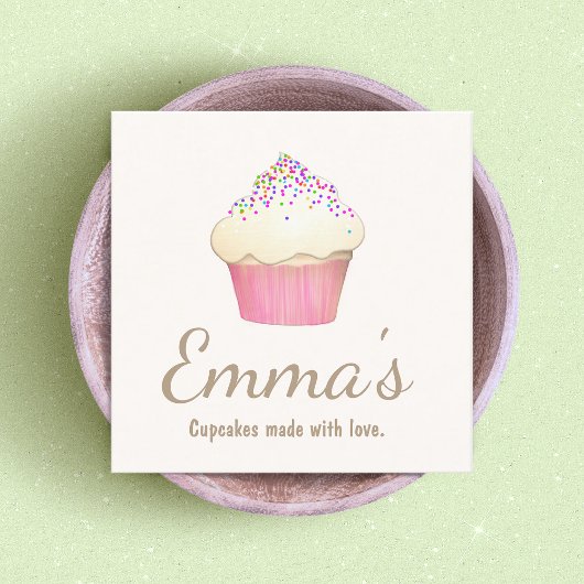Carte De Visite Carré Cupcake Baker boulangerie Chef Restauration