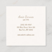 Carte De Visite Carré Cupcake Baker boulangerie Chef Restauration (Dos)