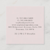 Carte De Visite Carré Cupcake Baker boulangerie Chef Restauration (Dos)
