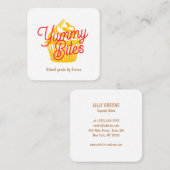 Carte De Visite Carré Cupcake ou Cookie (Devant / Derrière)