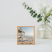 Carte De Visite Carré Custom Ocean View Photo Realty Kraft (Debout devant)