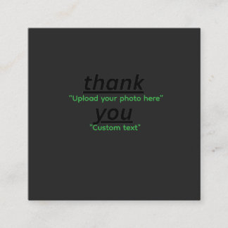 Carte De Visite Carré Custom Text & Upload Your Photo Personalized