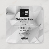 Carte De Visite Carré Custom Your Logo and QR Code Business Card (Devant)