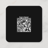Carte De Visite Carré Custom Your Logo and QR Code Business Card (Dos)