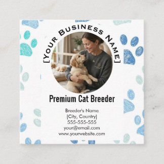 Carte De Visite Carré Customizable Square Pet Breeder Business Card 